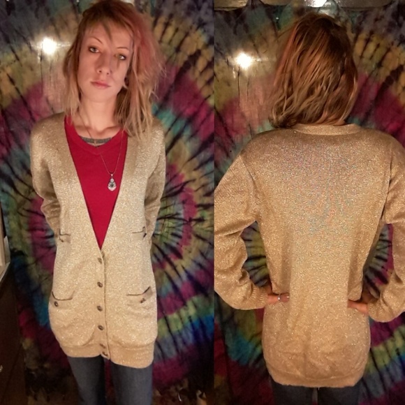 Adrienne Vittadini Sweaters - Gorgeous Gold Adrienne Vittadini Cardigan Medium